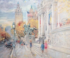 Museum of Natural History, Impressionist Screenprint by Kamil Kubik