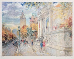 Museum of Natural History, Impressionist Screenprint by Kamil Kubik