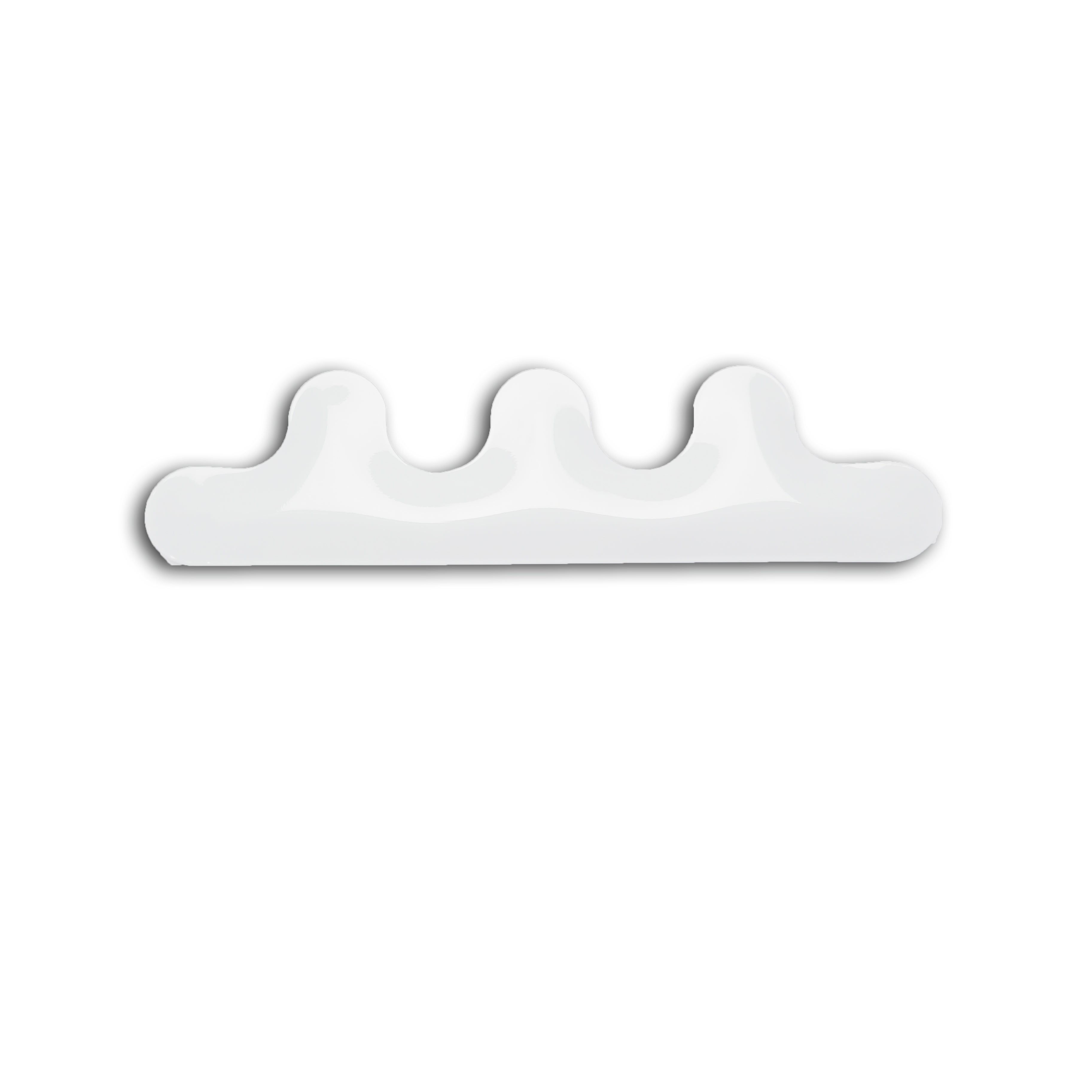 Kamm 3 Polished White Glossy Color Carbon Steel Hanger by Zieta For Sale