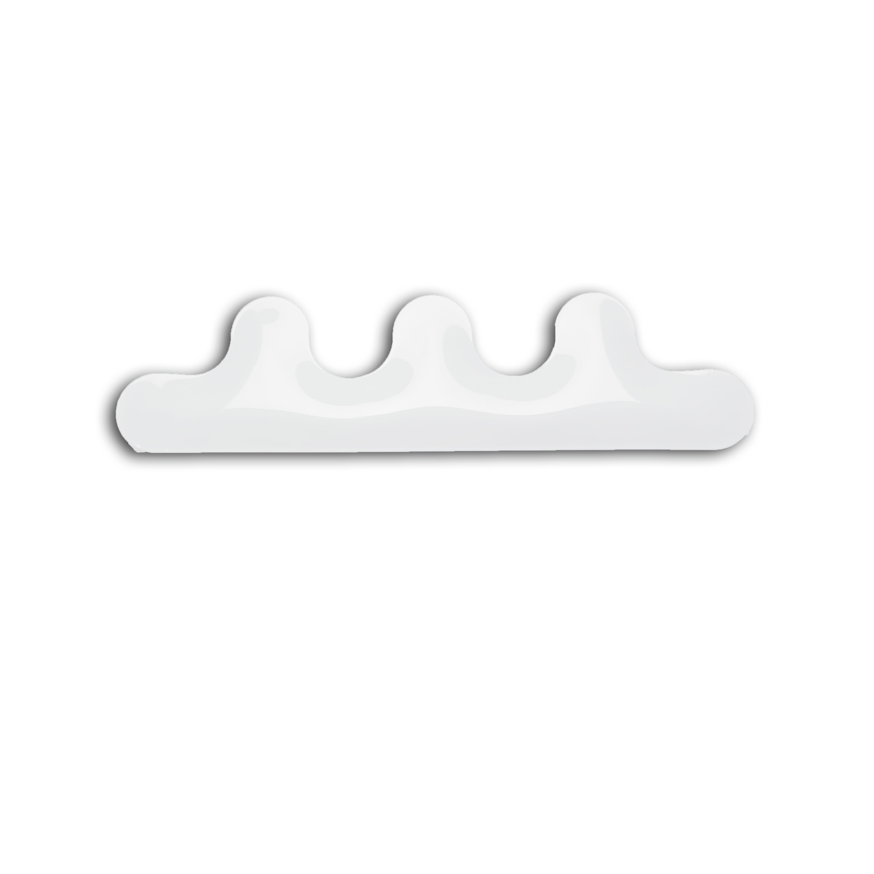 Percha de acero al carbono color blanco pulido brillante Kamm 3 by Zieta