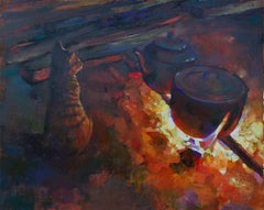 Armenische zeitgenössische Kunst von Kamsar Ohanyan - Heißes Abendessen an einem kalten Tag