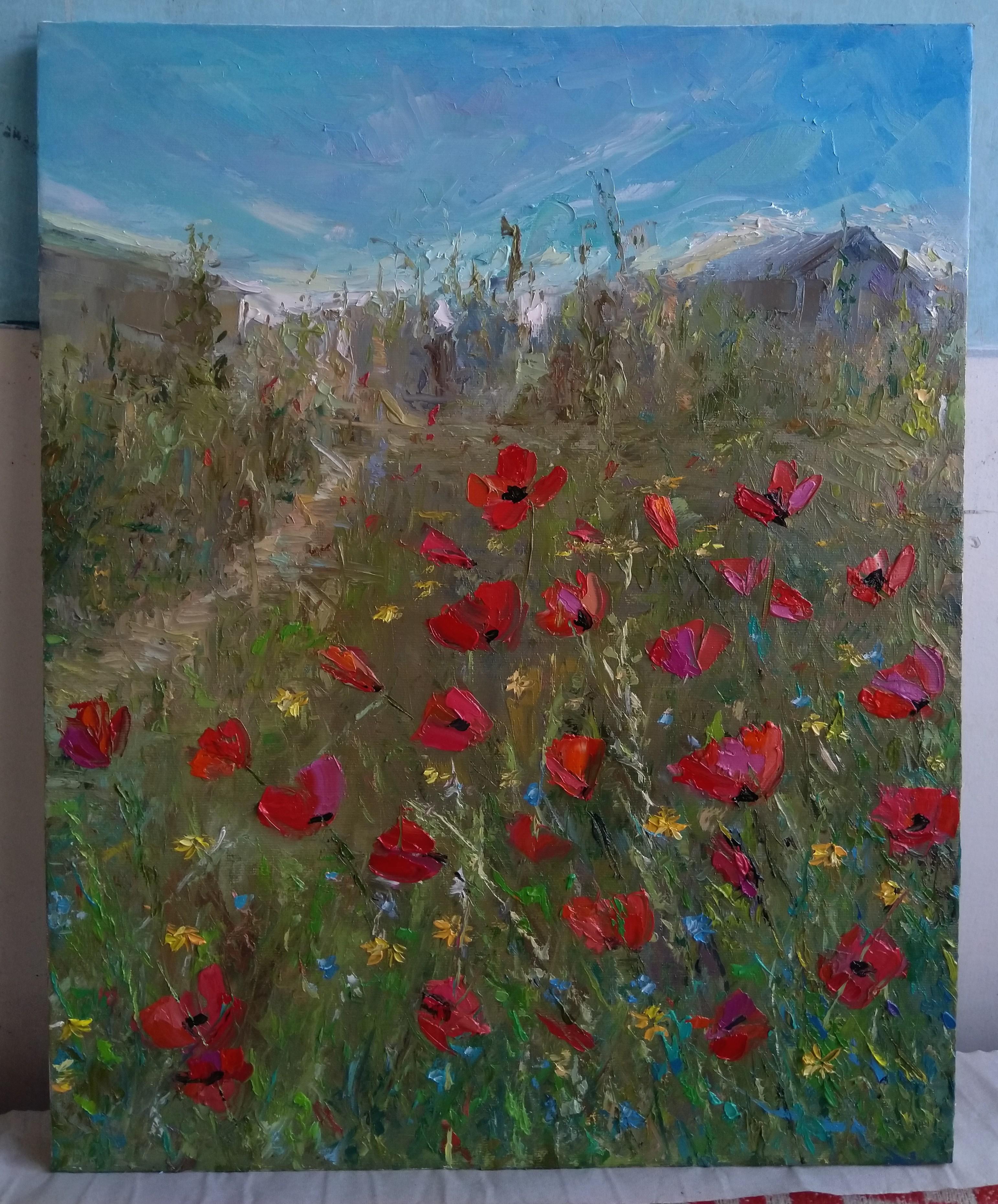 Armenian Contemporary Art by Kamsar Ohanyan - In the Spring Field For Sale 1