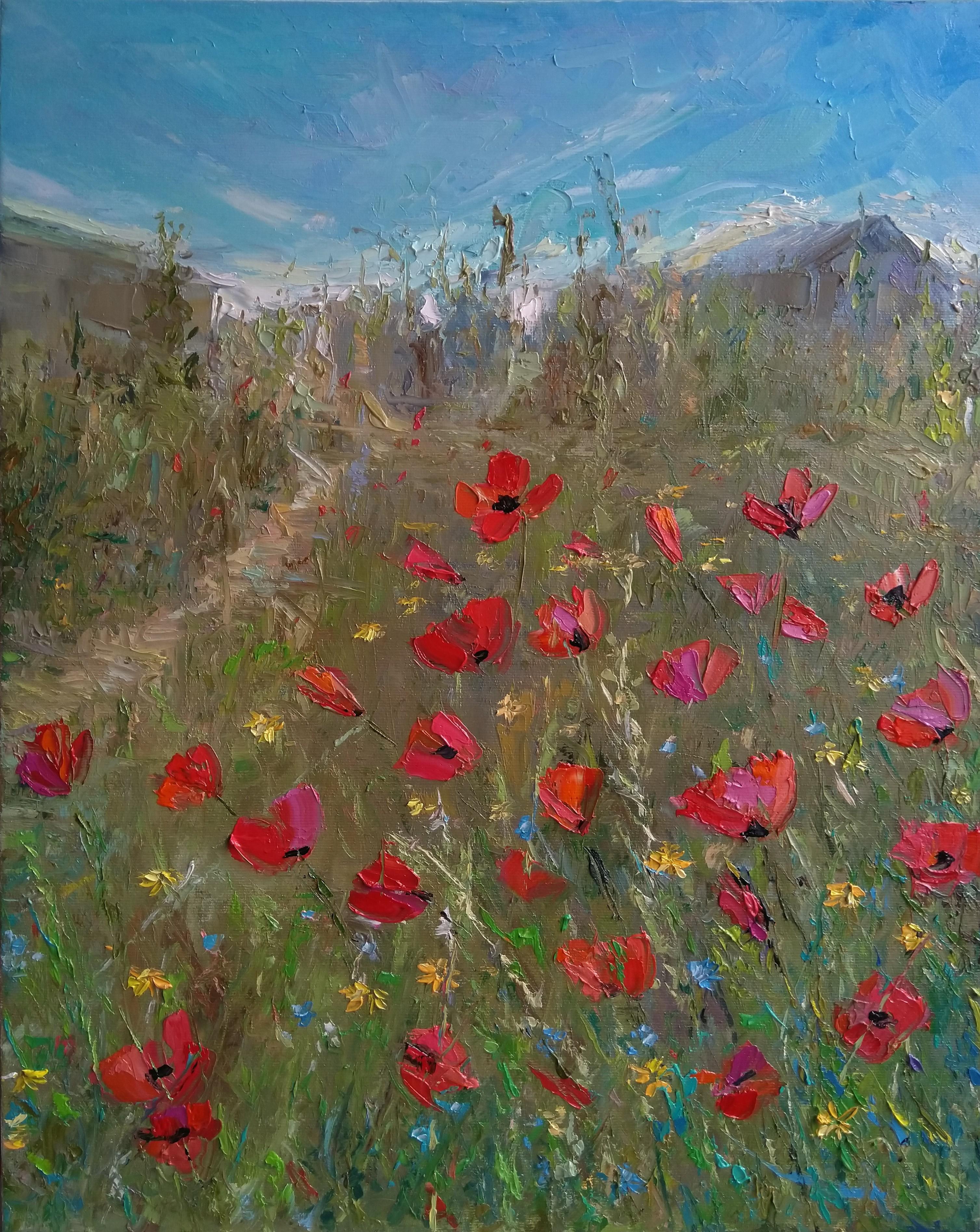 Armenian Contemporary Art by Kamsar Ohanyan - In the Spring Field For Sale 4