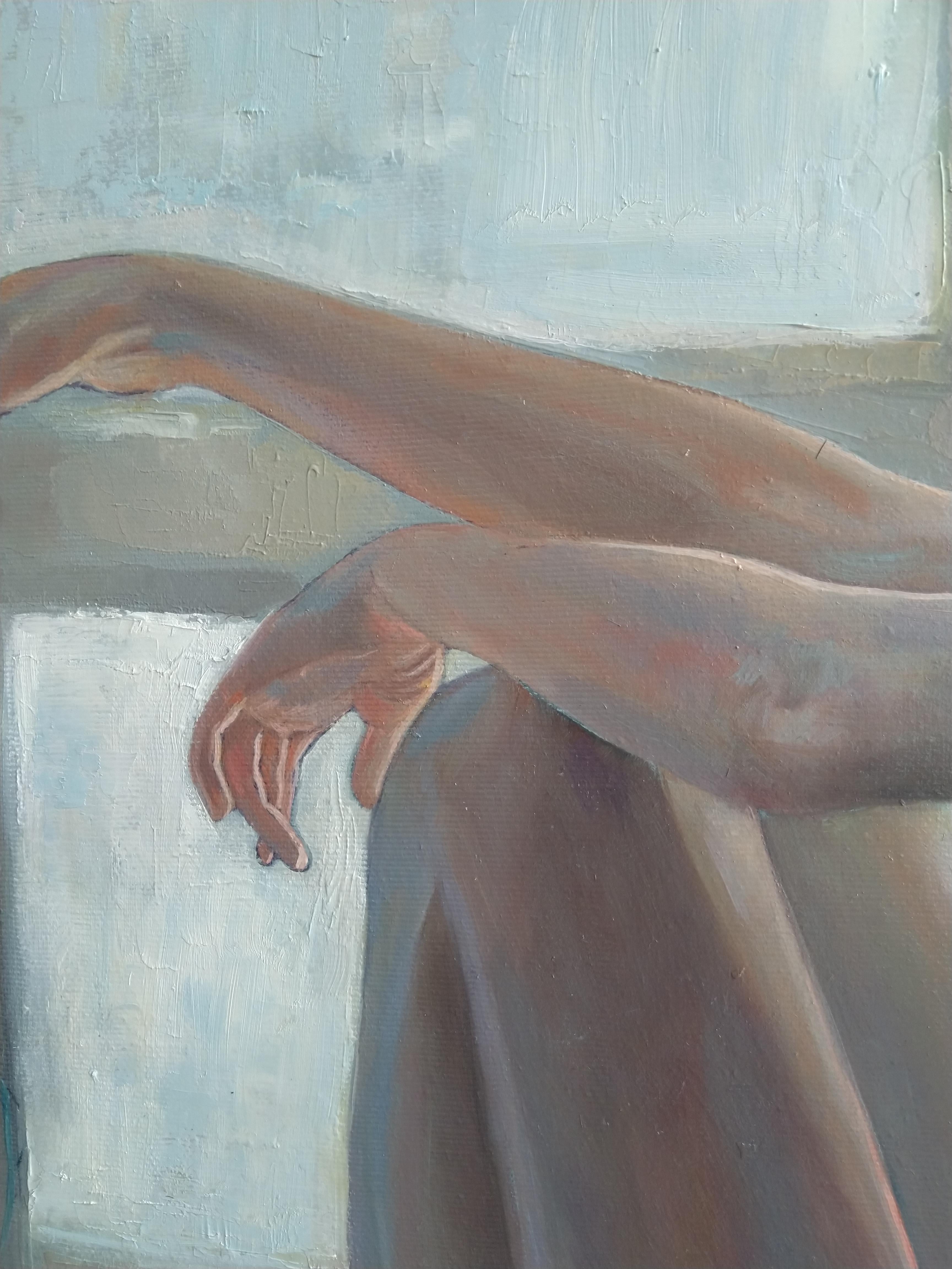 Arte contemporáneo armenio de Kamsar Ohanyan - Cerca de la ventana en venta 3