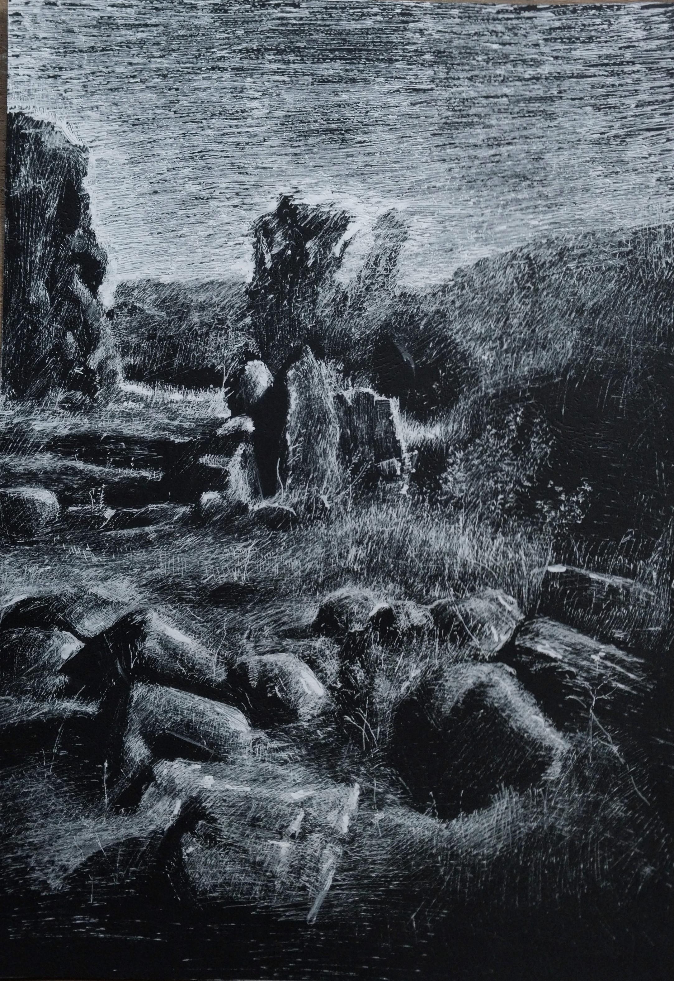 Zeitgenössische armenische Kunst von Kamsar Ohanyan - Sommer in den Bergen im Angebot 1