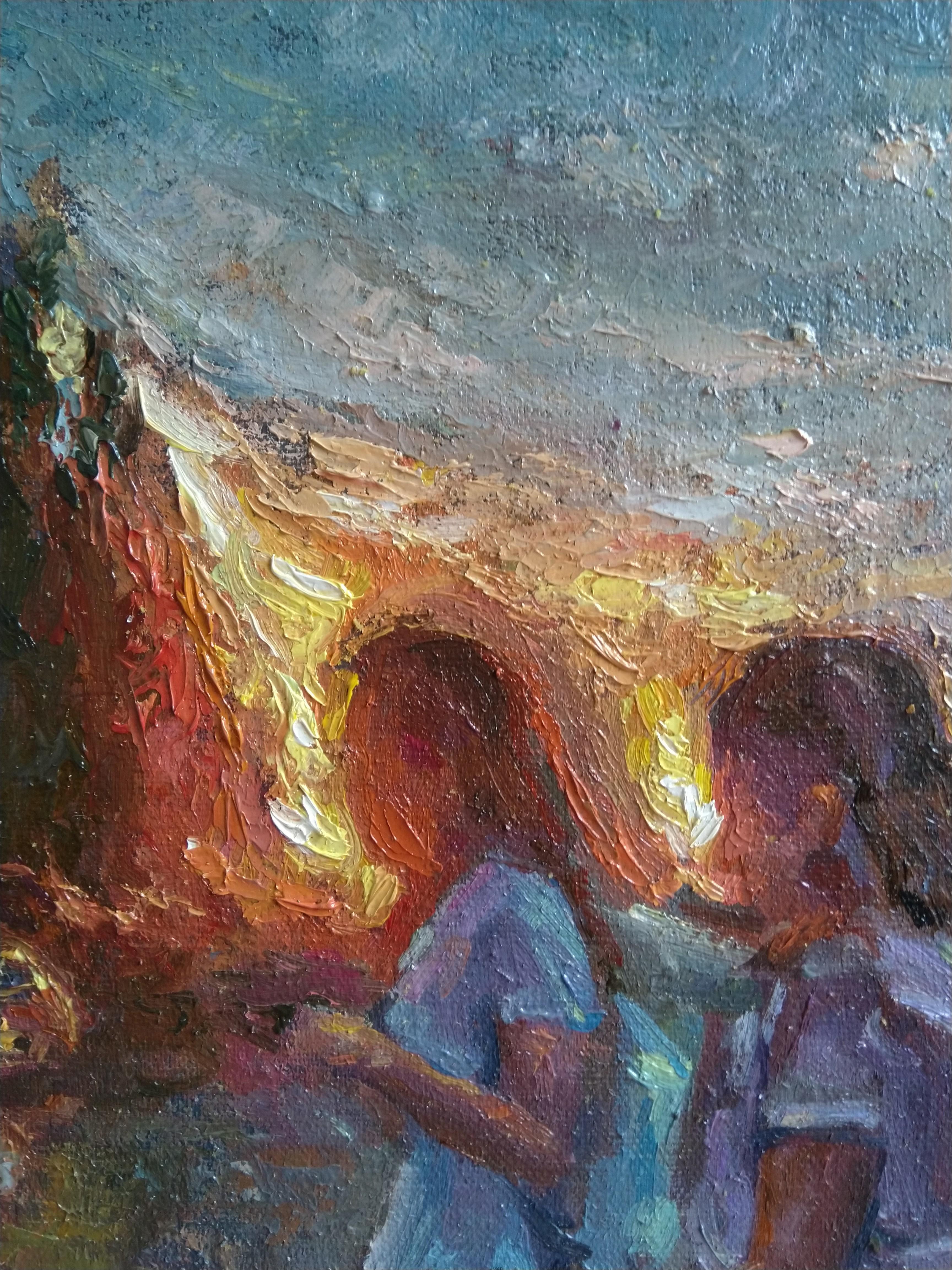Arte contemporáneo armenio de Kamsar Ohanyan - Los Turistas en venta 3