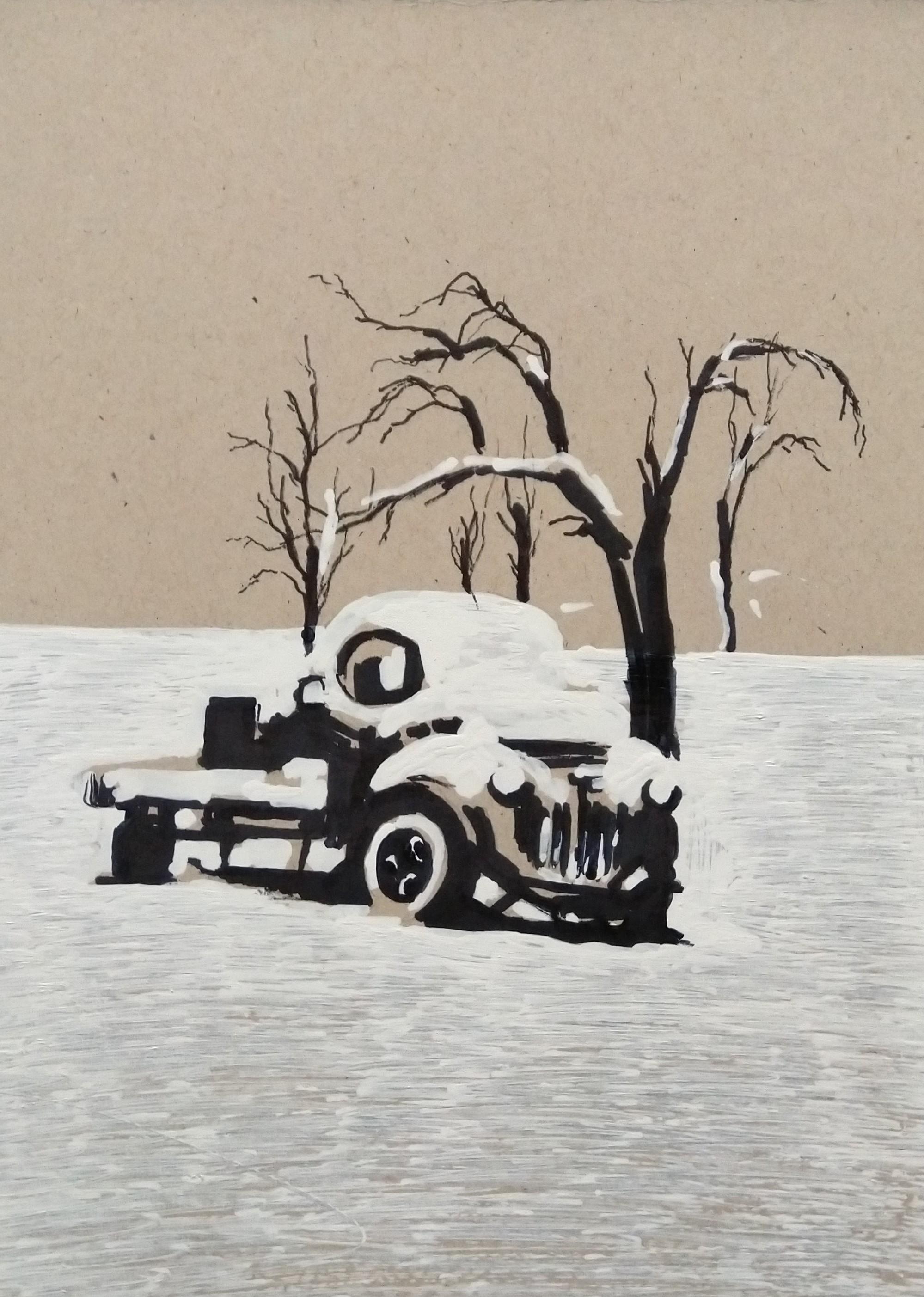 Armenian Contemporary Art by Kamsar Ohanyan - Snow Track II For Sale 1