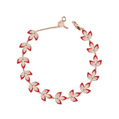 2.78 Carat Diamond Lead Adjustable Leaf Bracelet