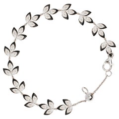2.78 Carat Diamond Lead Adjustable Leaf Bracelet