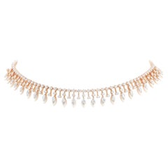 Kamyen, Choker mit 5,96 Karat Marquise und runder Emaille