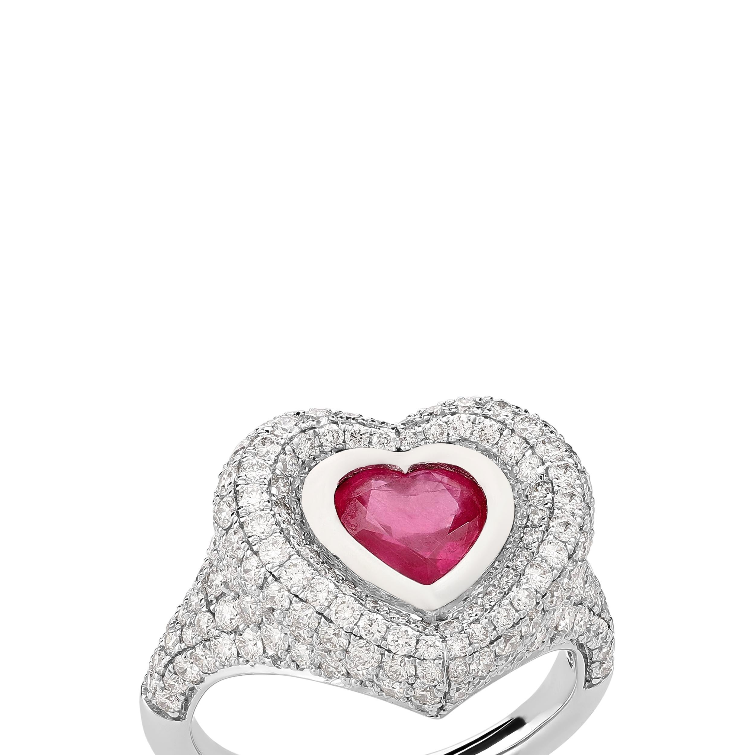 For Sale:  Kamyen, Heart Pinky Ring, Ruby Heart Cut, Fashion Ring 4