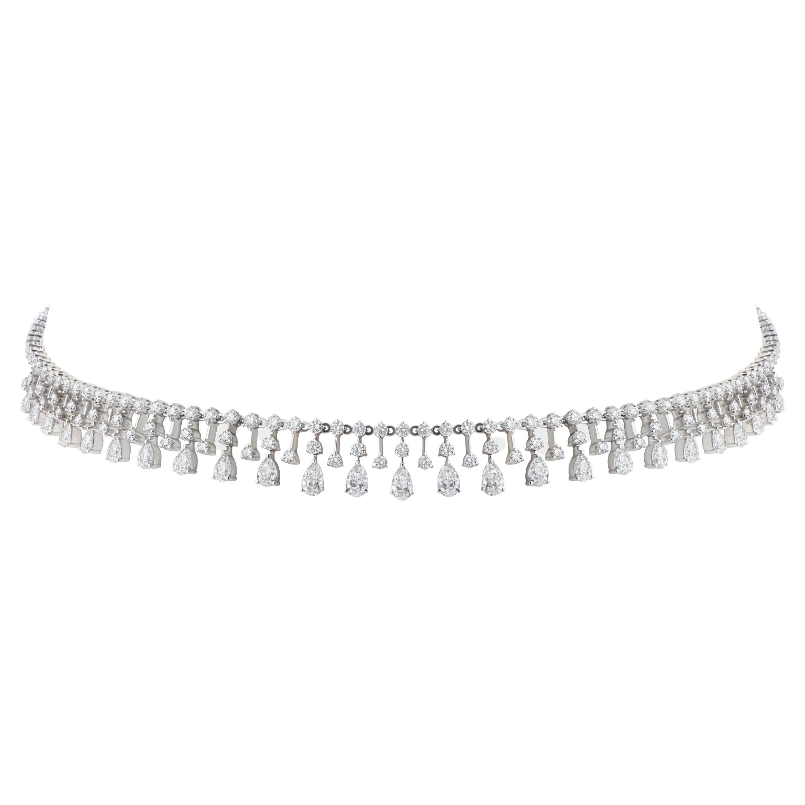 Classic 6.65 Carat Diamond, Choker For Sale