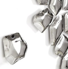 Kamyki - Porte-manteaux en acier inoxydable poli 18 pièces par Zieta