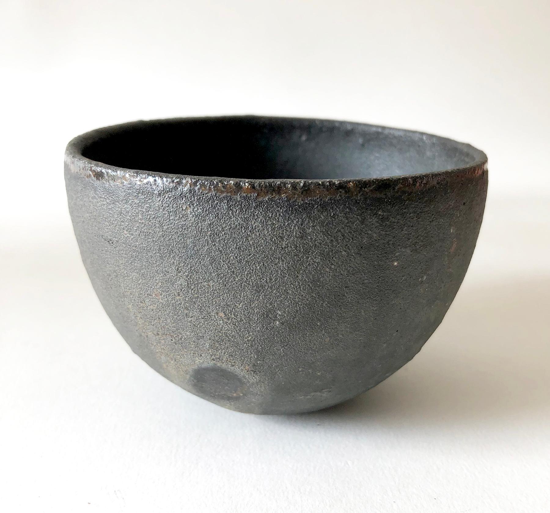 Black iron bowl created by Kan Ito of Okayama, Japan. Bowl measures 2.5
