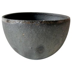 Kan Ito Japanese Stoneware Black Iron Tea Bowl