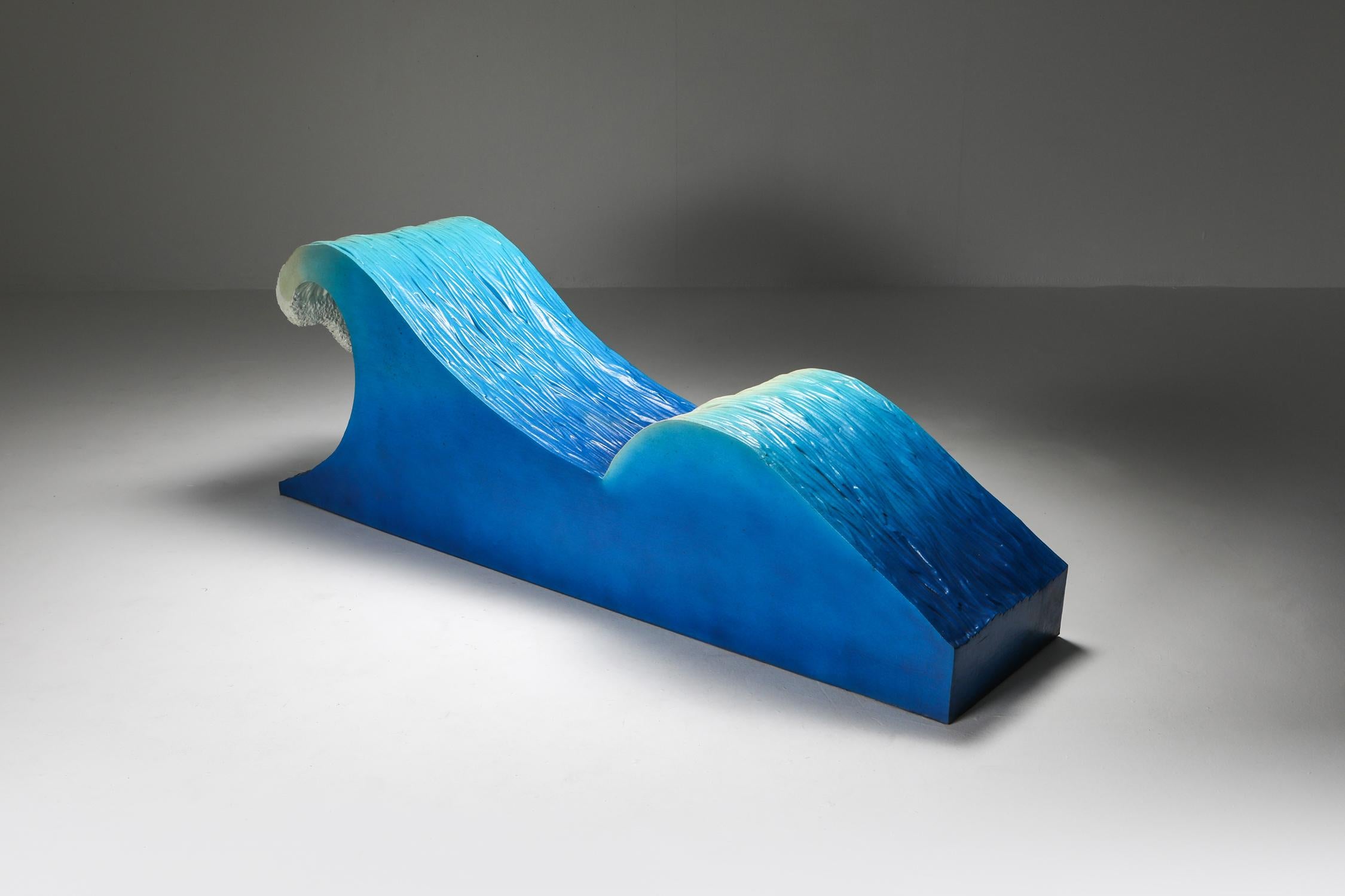 Kanagawa chaise longue, pop art, polyurethan foam, Italy, 1970s.

What better iconic image to turn into a lounge chair as the famous Japanese Kanagawa Wave.
A true Avant-Garde pop art piece.

The Great Wave off Kanagawa, also known as The Great