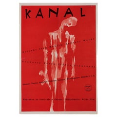 Vintage Kanal 1957 Yugoslav B2 Film Poster