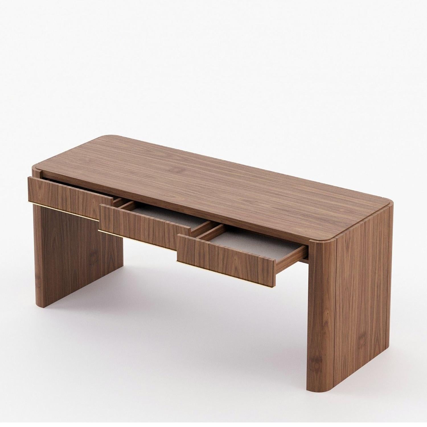 Kanam-Schreibtisch (Vergoldet) im Angebot