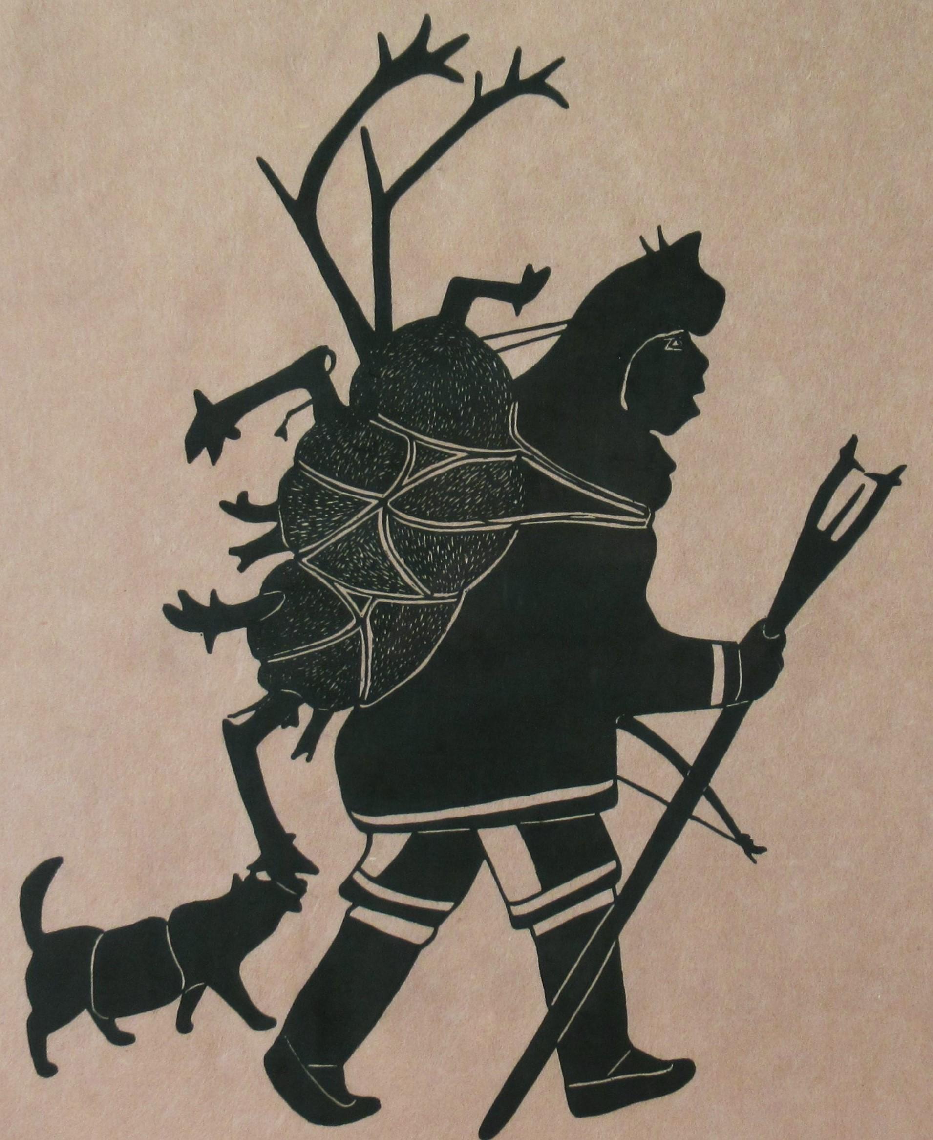Stiller Jäger (Sonstige Kunststile), Print, von Kananginak Pootoogook