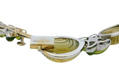 Kanaris 18K White Gold Fluted Topaz & Peridot Necklace