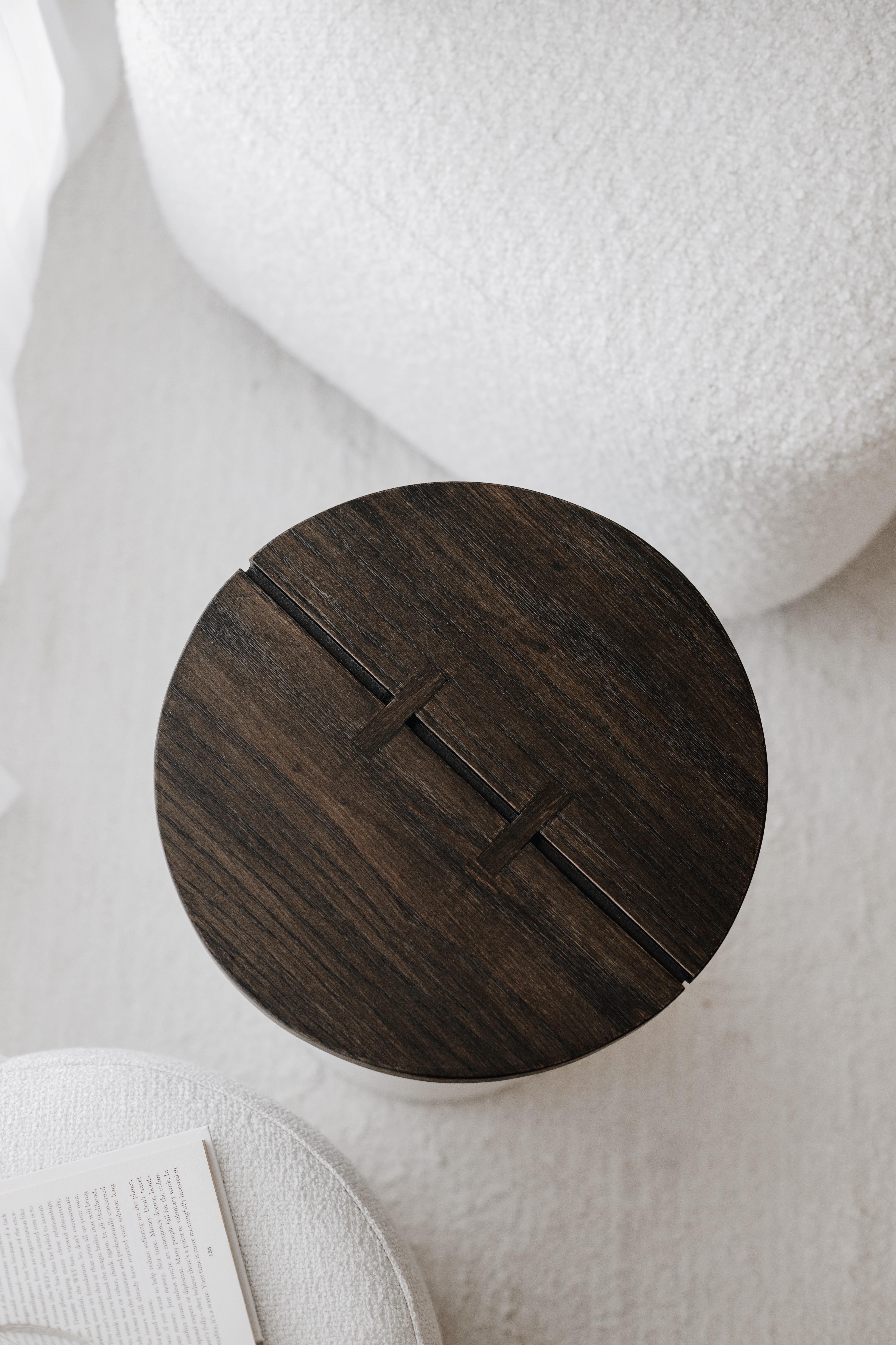 Turco Tavolino Kanat dal look distintivo, Oak Oak fumé, medio in vendita