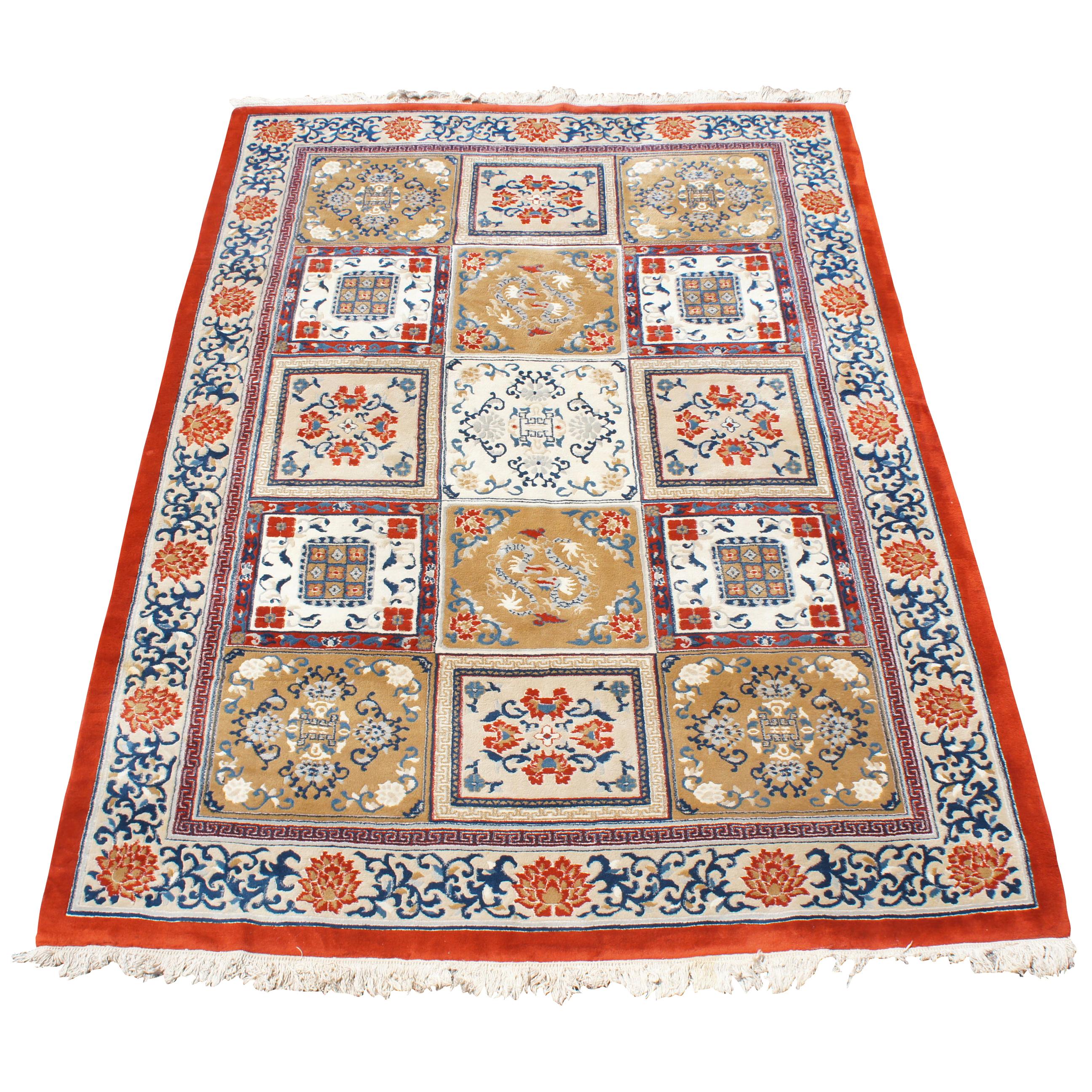 Kandahar 100% Wool Geometric Area Rug Urn Vase Bakharti, India