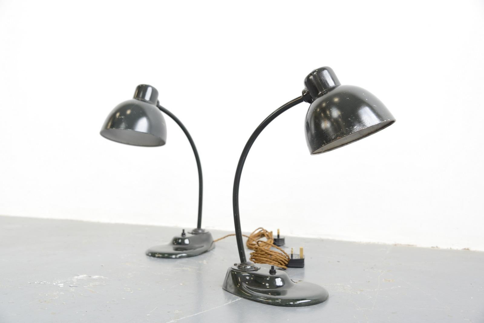 Kandem 1115 Table Lamps with Pressed Glass Base 3