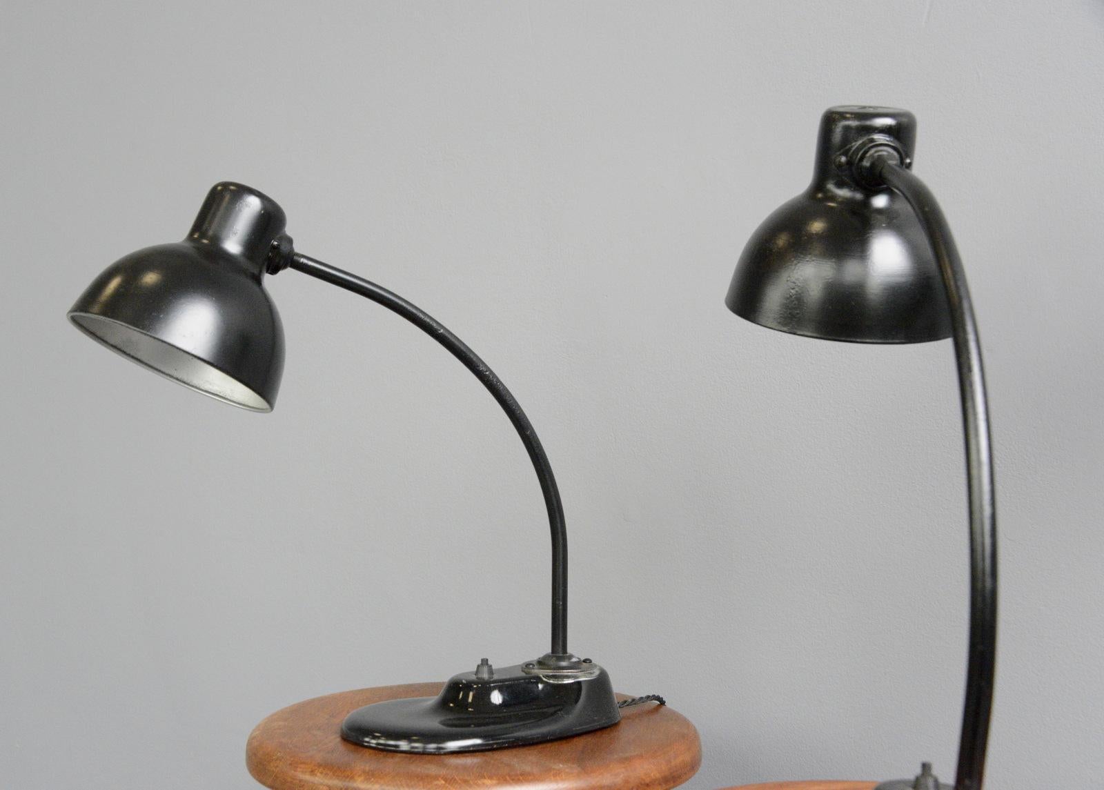 Kandem 1115 Table Lamps with Pressed Glass Base 4