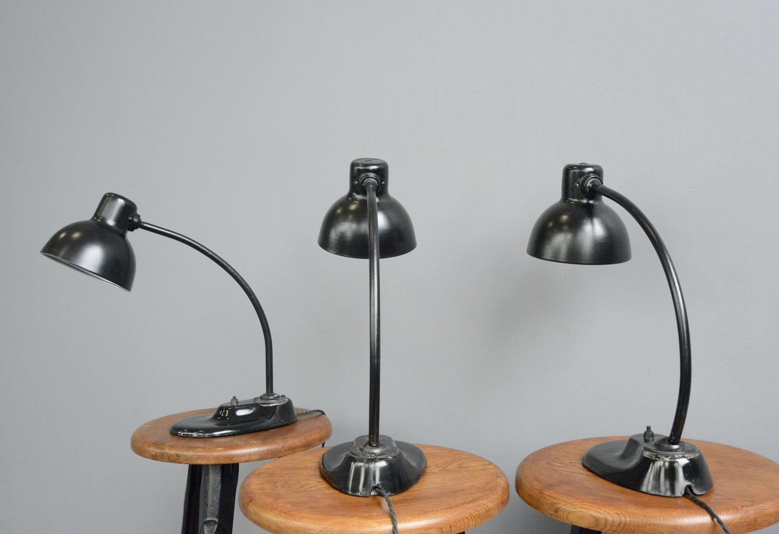Kandem 1115 Table Lamps with Pressed Glass Base 1