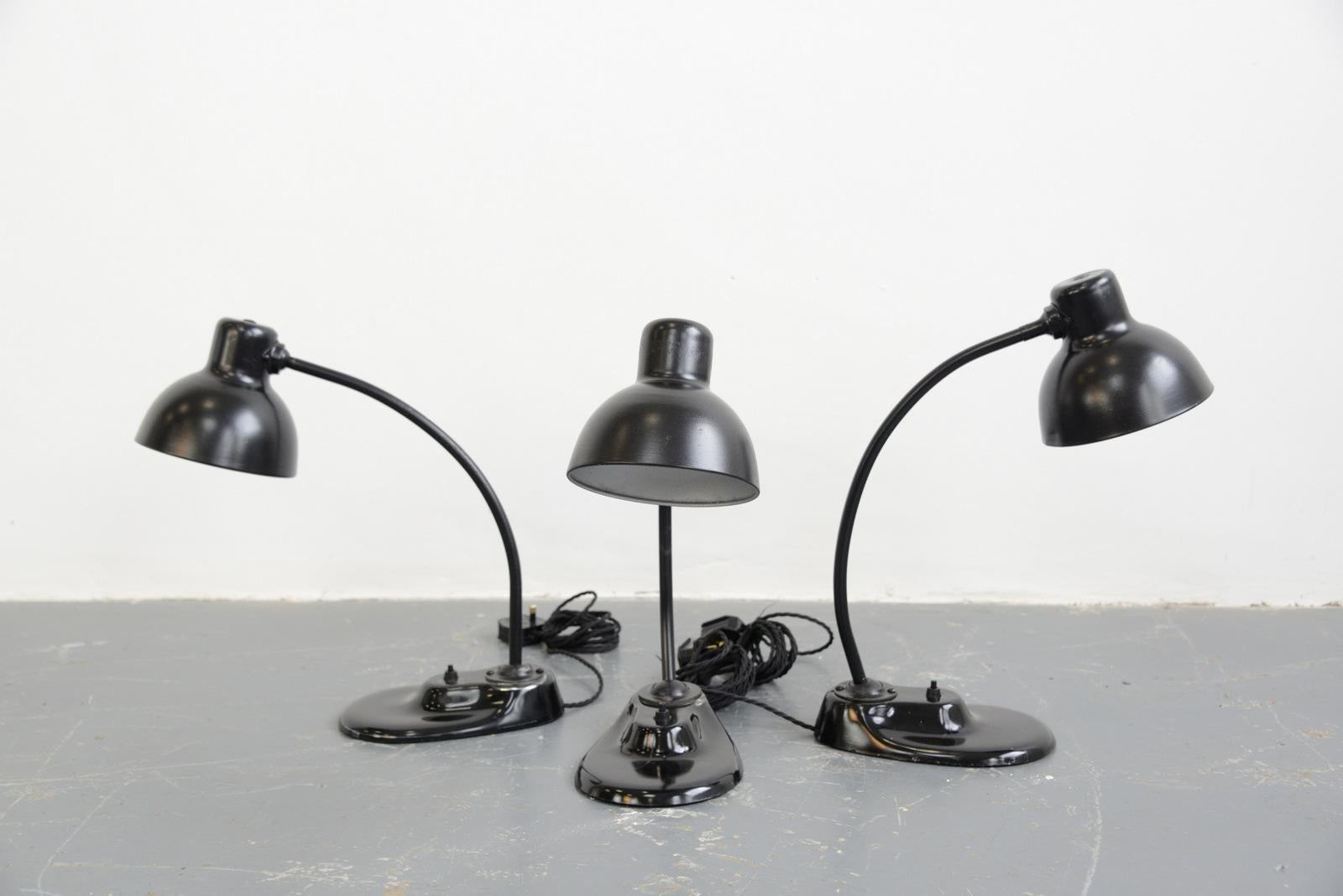 Kandem 1115 Table Lamps With Pressed Glass Base 2