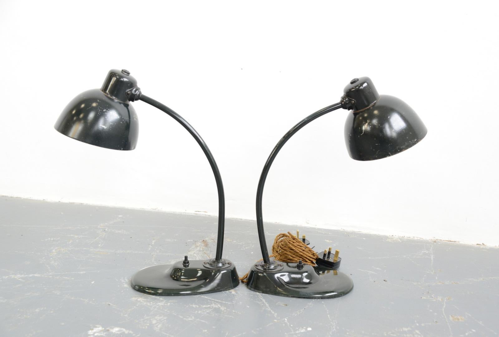 Kandem 1115 Table Lamps with Pressed Glass Base 1