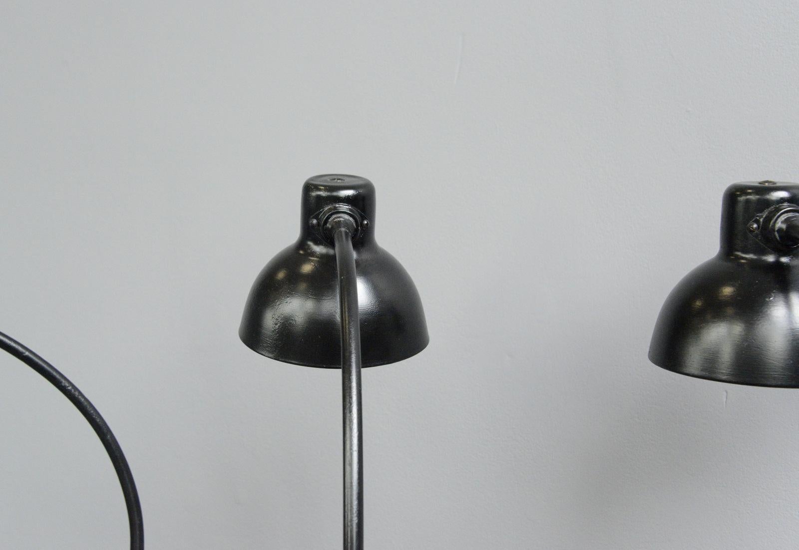 Kandem 1115 Table Lamps with Pressed Glass Base 2