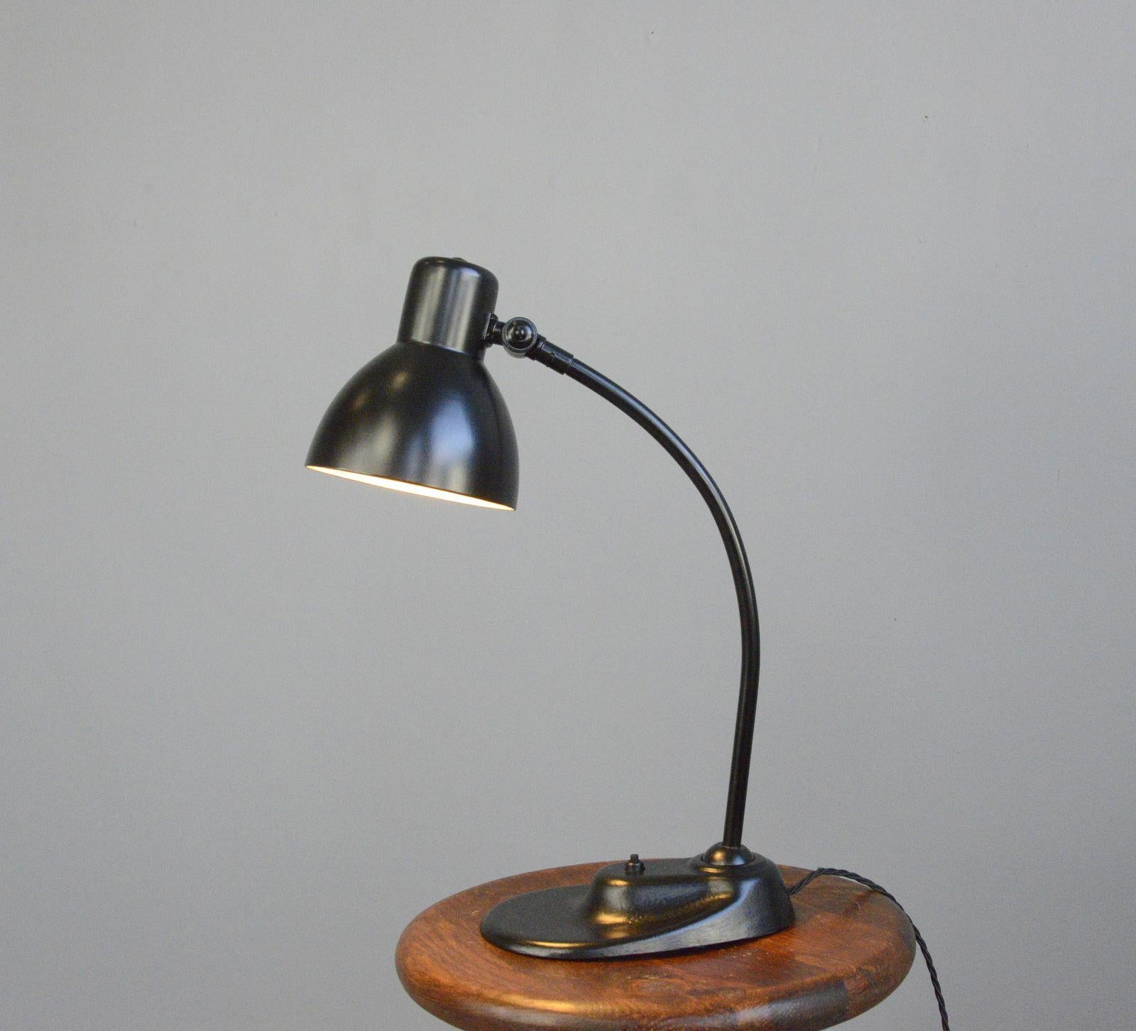 Bauhaus Kandem Model 1087 DRG Table Lamp, circa 1930s