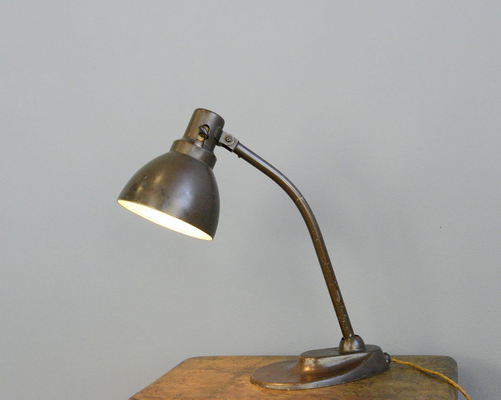 Steel Kandem Model 701 Table Lamp, circa 1920s