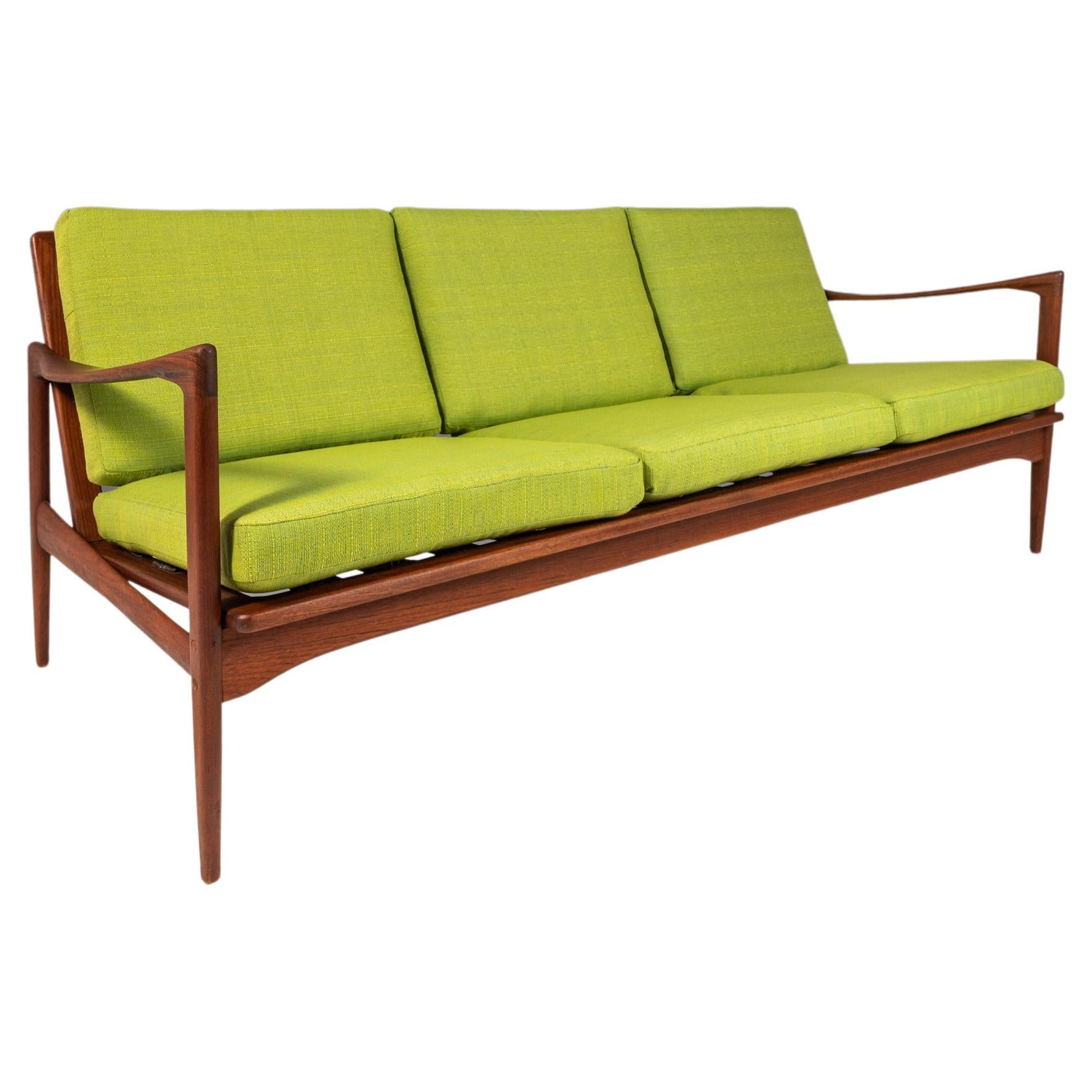 Kandidaten 3 Seat Sofa by Ib Kofod-Larsen for Olof Persons 'OPE', Sweden, 1960s For Sale
