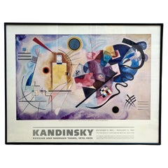 Kandinsky Exhibition Poster, Framed Behind Glass, 1984