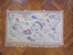 Kandinsky first abstract watercolor (1913) reproduction carpet hanger