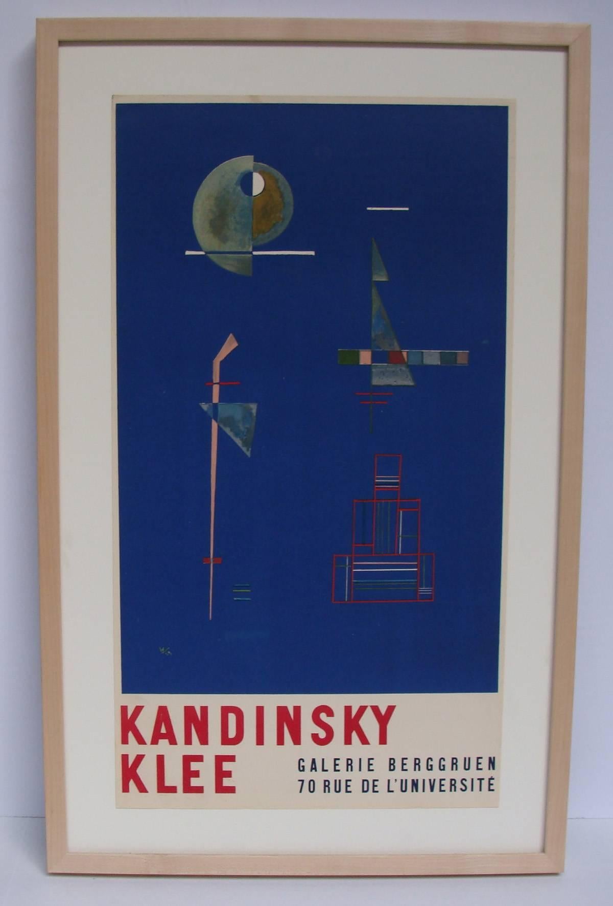 Kandinsky/Klee Exhibition Poster Bauhaus-Era In Good Condition In Lambertville, NJ