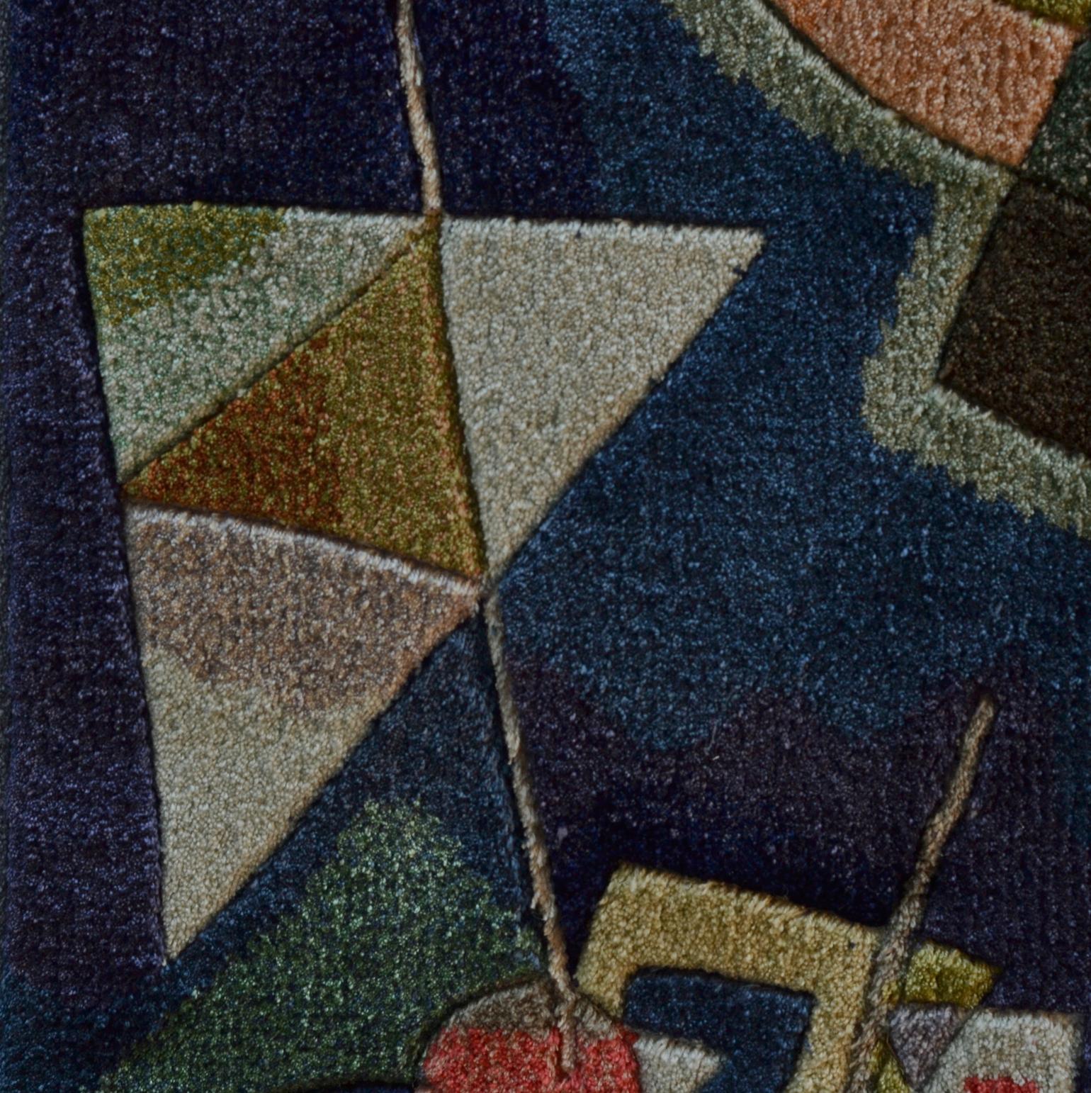 Kandinsky Silk Woven Wall Tapestry by Carpet Weavers Accociation 6
