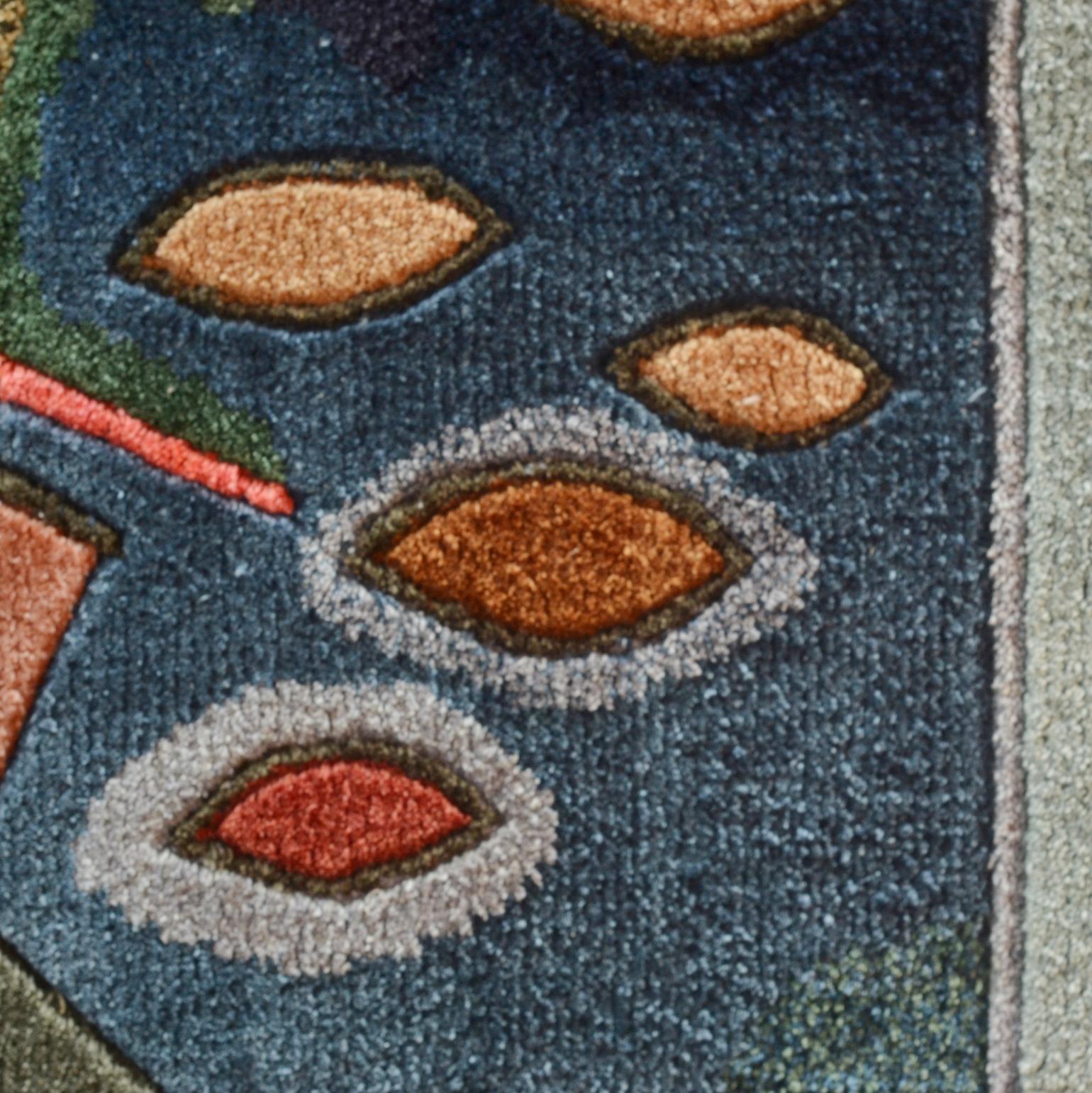 Kandinsky Silk Woven Wall Tapestry by Carpet Weavers Accociation 9