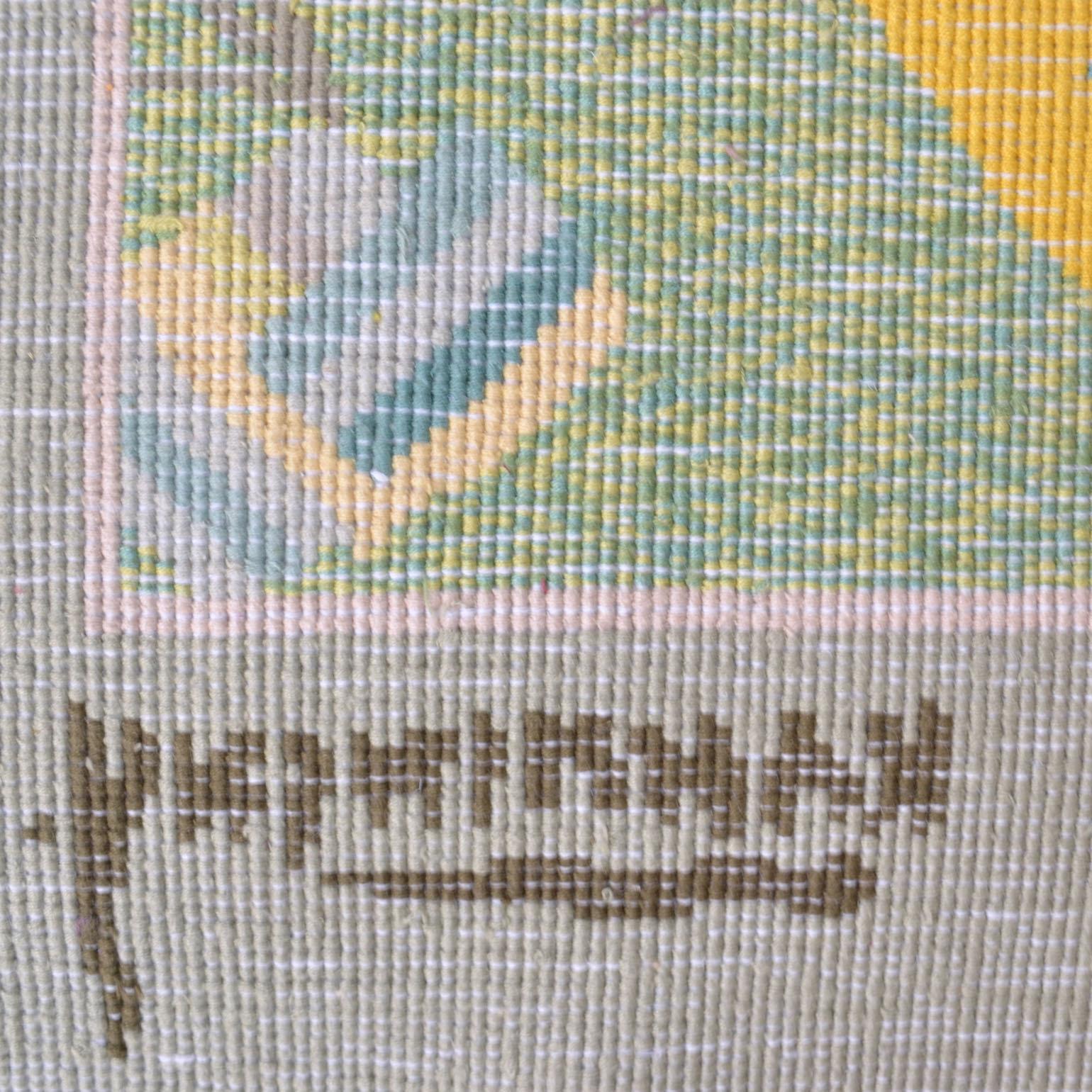 20th Century Kandinsky Silk Woven Wall Tapestry by Carpet Weavers Association For Sale