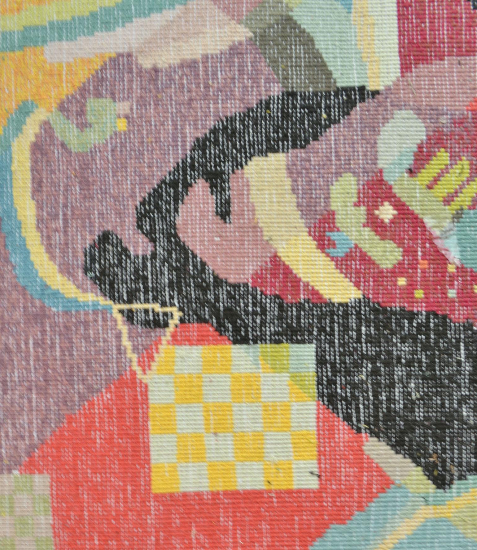 Kandinsky Silk Woven Wall Tapestry by Carpet Weavers Association For Sale 1