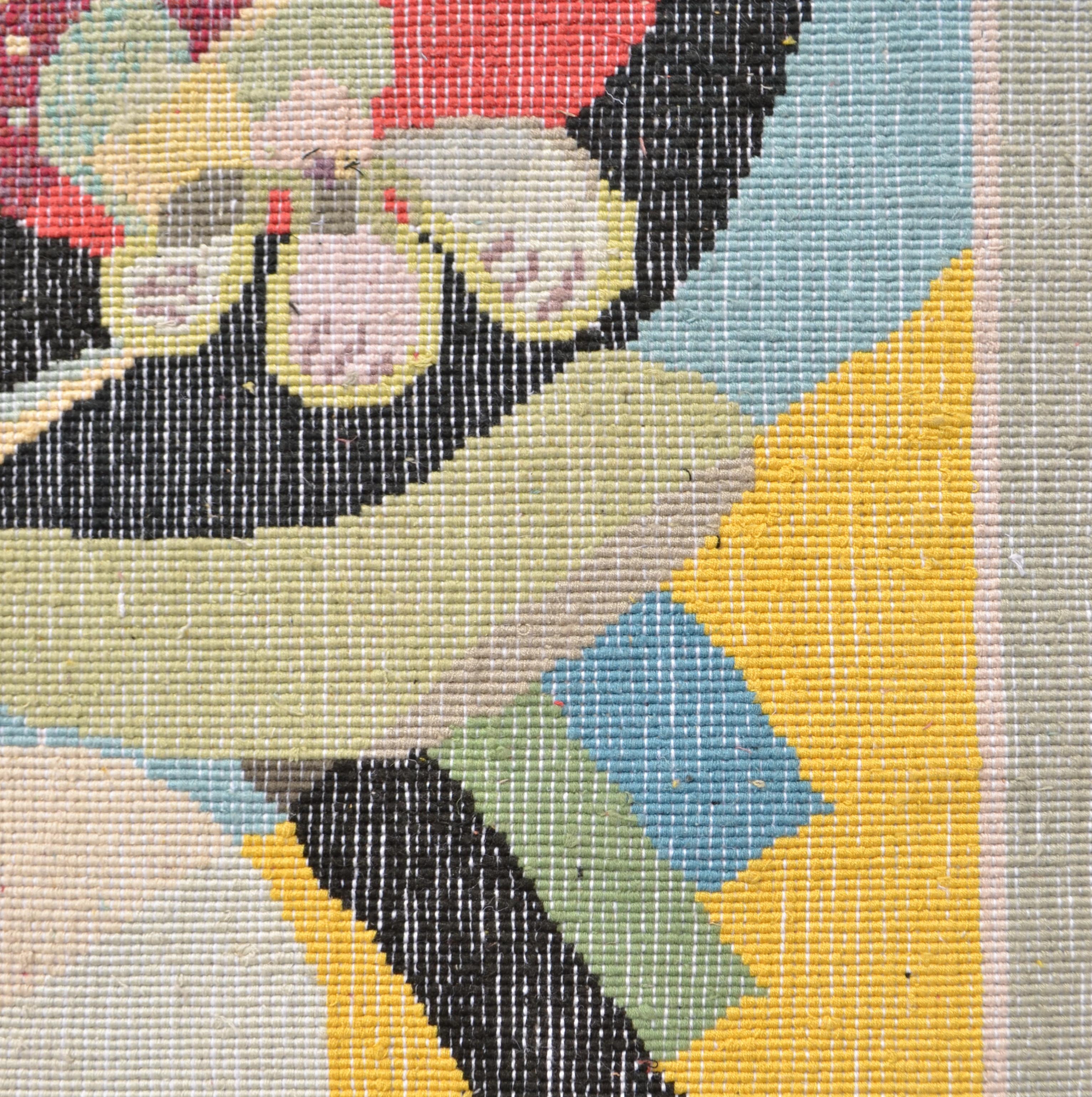 Kandinsky Silk Woven Wall Tapestry by Carpet Weavers Association For Sale 2