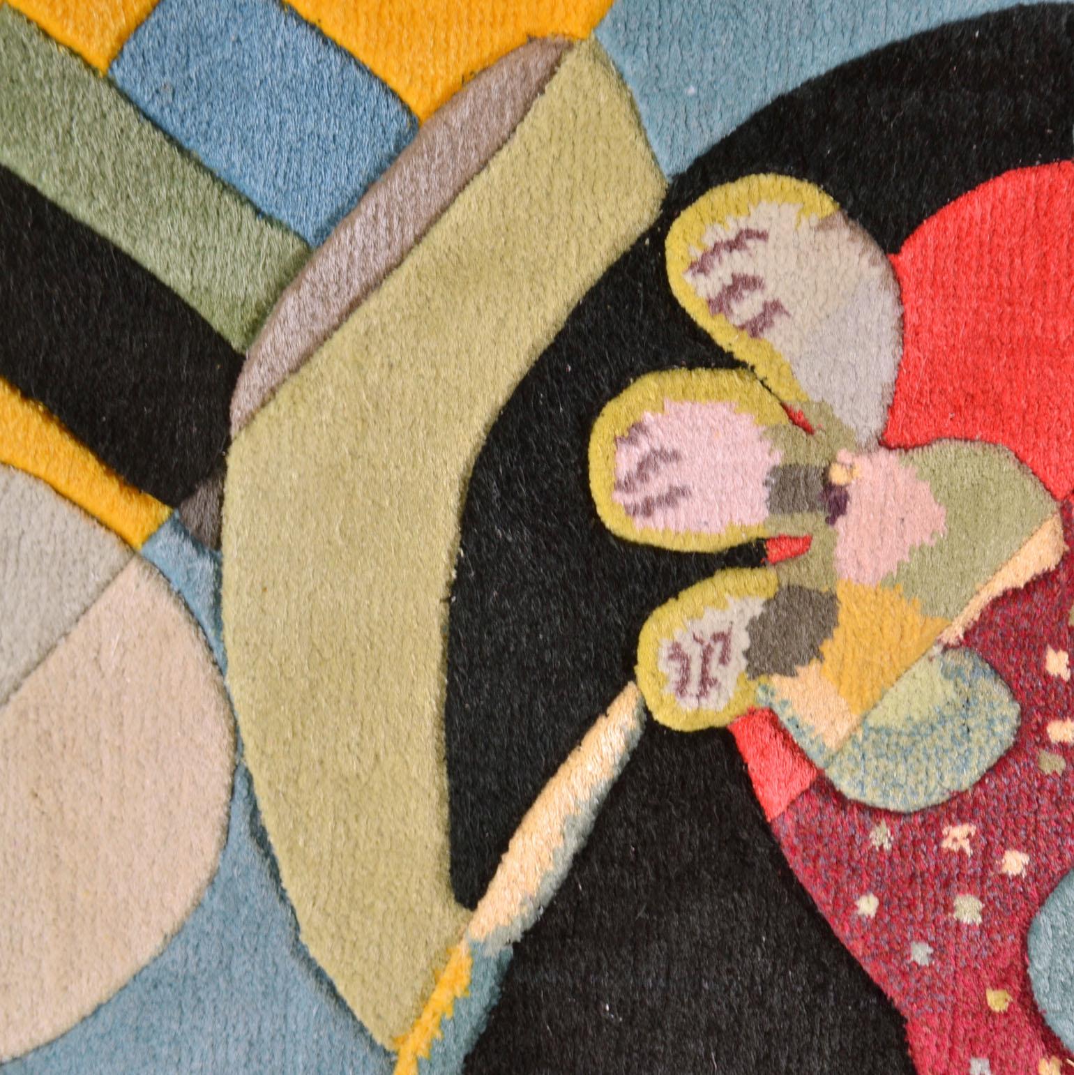 Européen Tapisserie murale en soie tissée Kandinsky de l'Association des tisserands de tapis