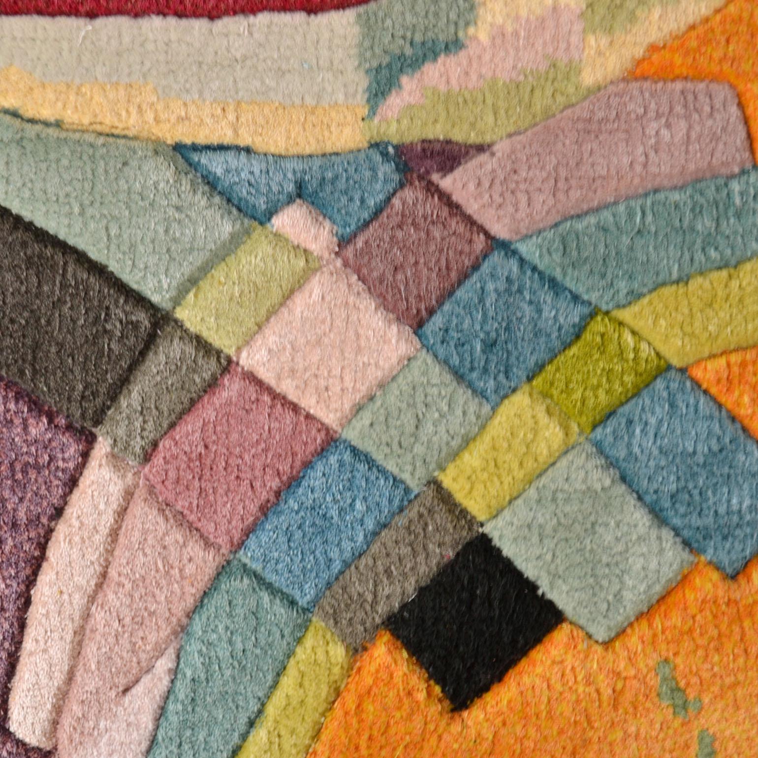 Kandinsky-Wandteppich aus Seide, gewebt, von Carpet Weavers Association (Europäisch)