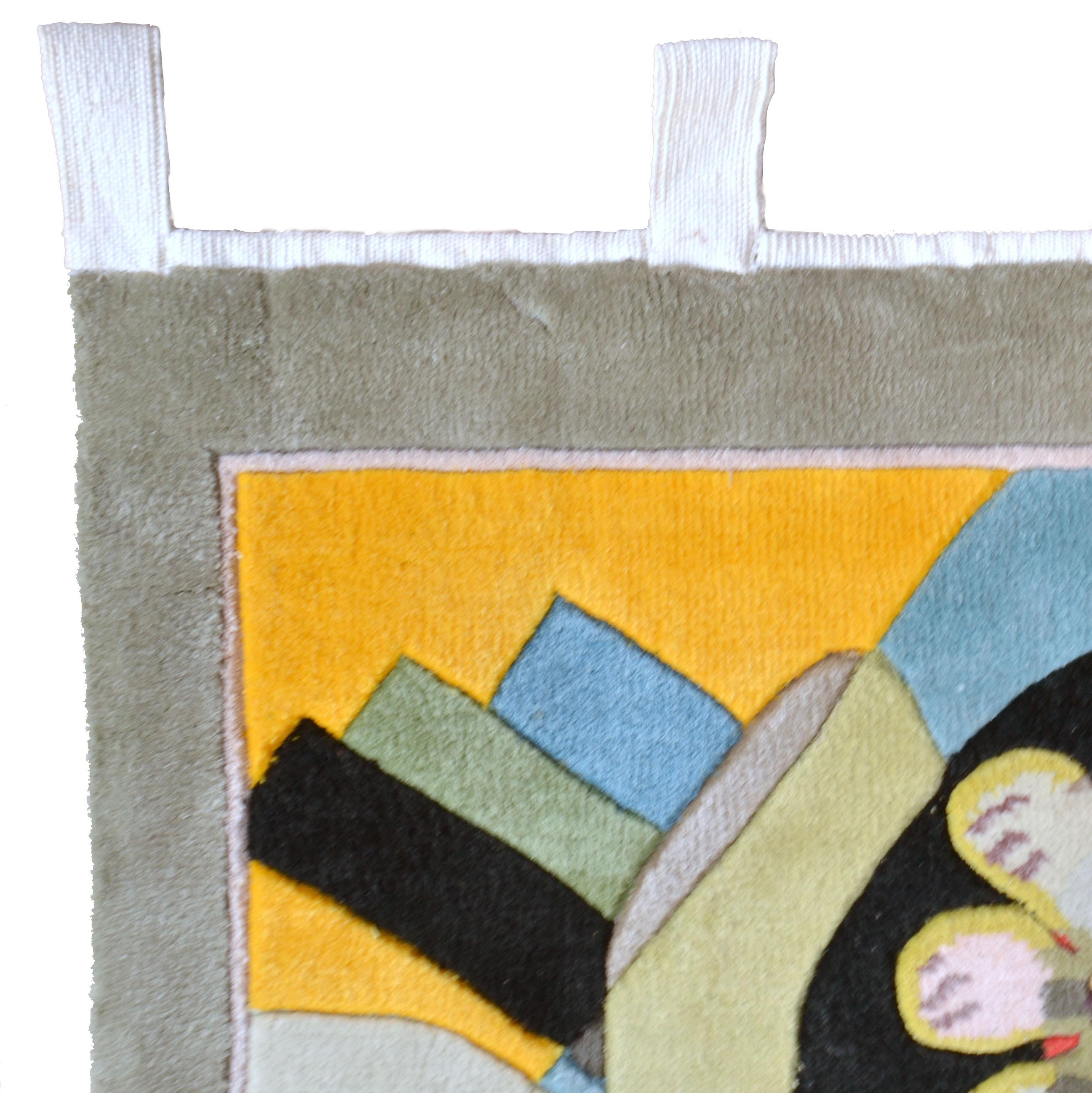 Kandinsky-Wandteppich aus Seide, gewebt, von Carpet Weavers Association (20. Jahrhundert)