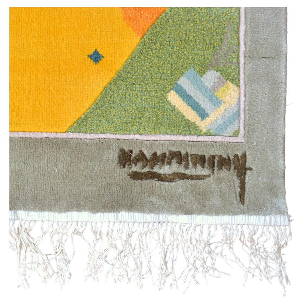 Kandinsky-Wandteppich aus Seide, gewebt, von Carpet Weavers Association (Baumwolle)