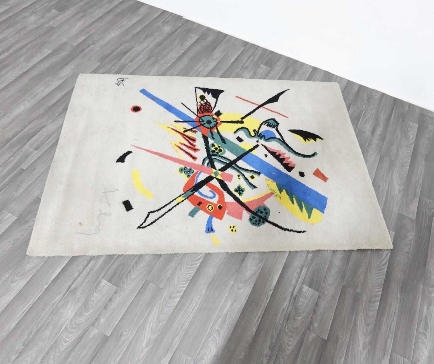 Wassily Kandinsky Denmark EGE Art Line Tappeto Design anni '80 In condizioni buone in vendita a Taranto, IT