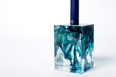 Kandlstx Colored Glass Candle Holder Square