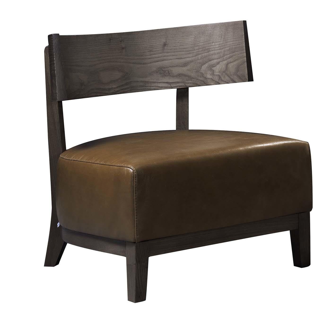 Modern Kandy Brown Lounge Chair by Pacini & Cappellini For Sale